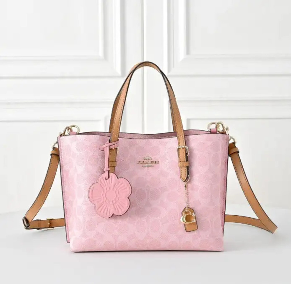 Coach Mollie Tote Bag 25 In Signature Powder Pink